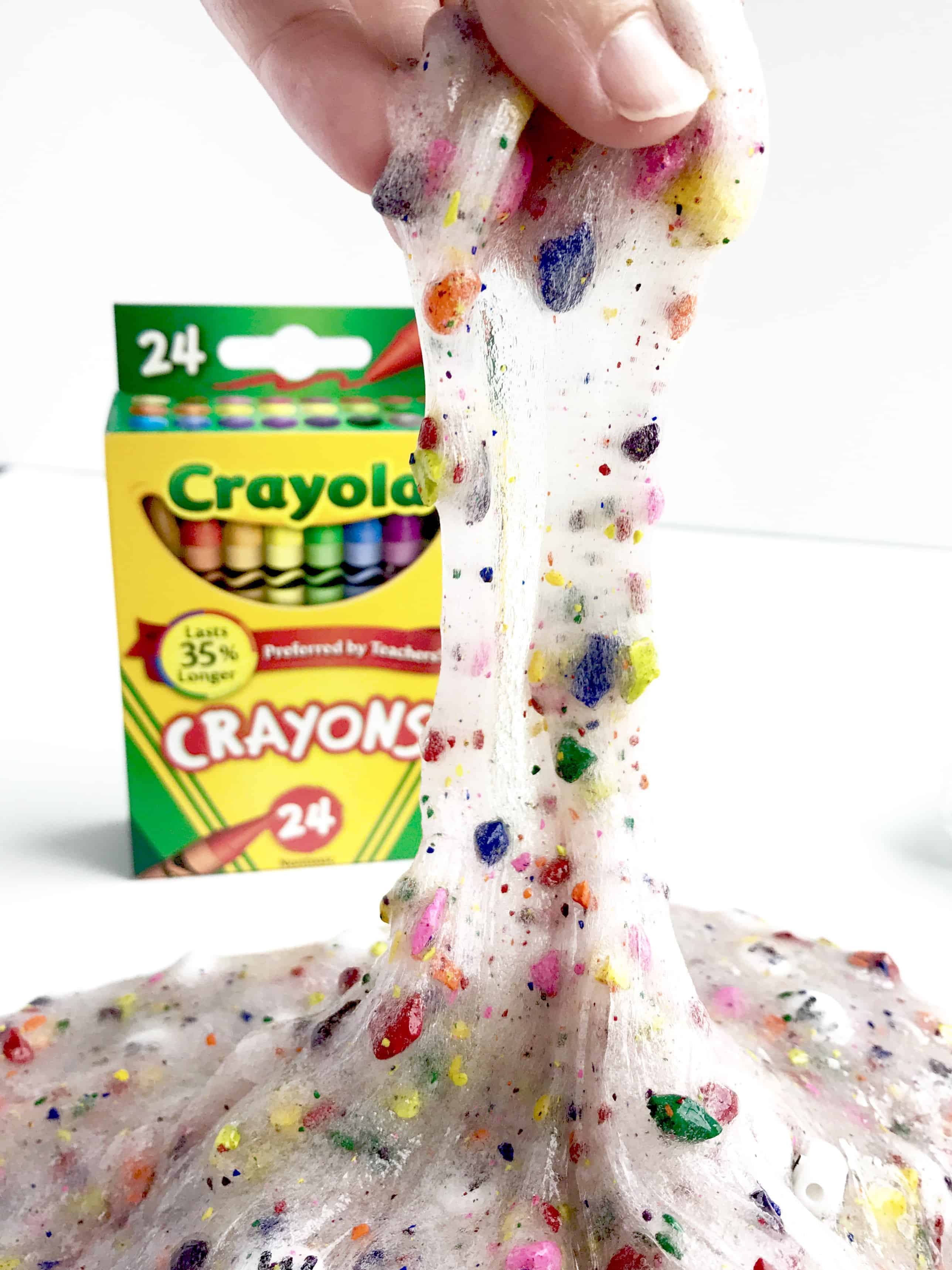 Crayon Slime made with crayons