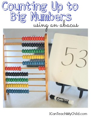 Counting Up to Big Numbers using an Abacus