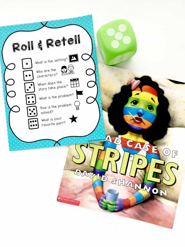 Roll and Retell Reading Comprehension Activity