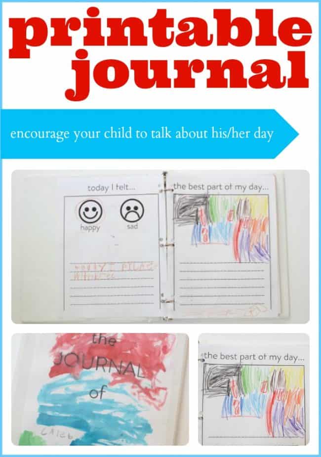 Printable Journal for Kids (Get Your Child to Communicate with You)