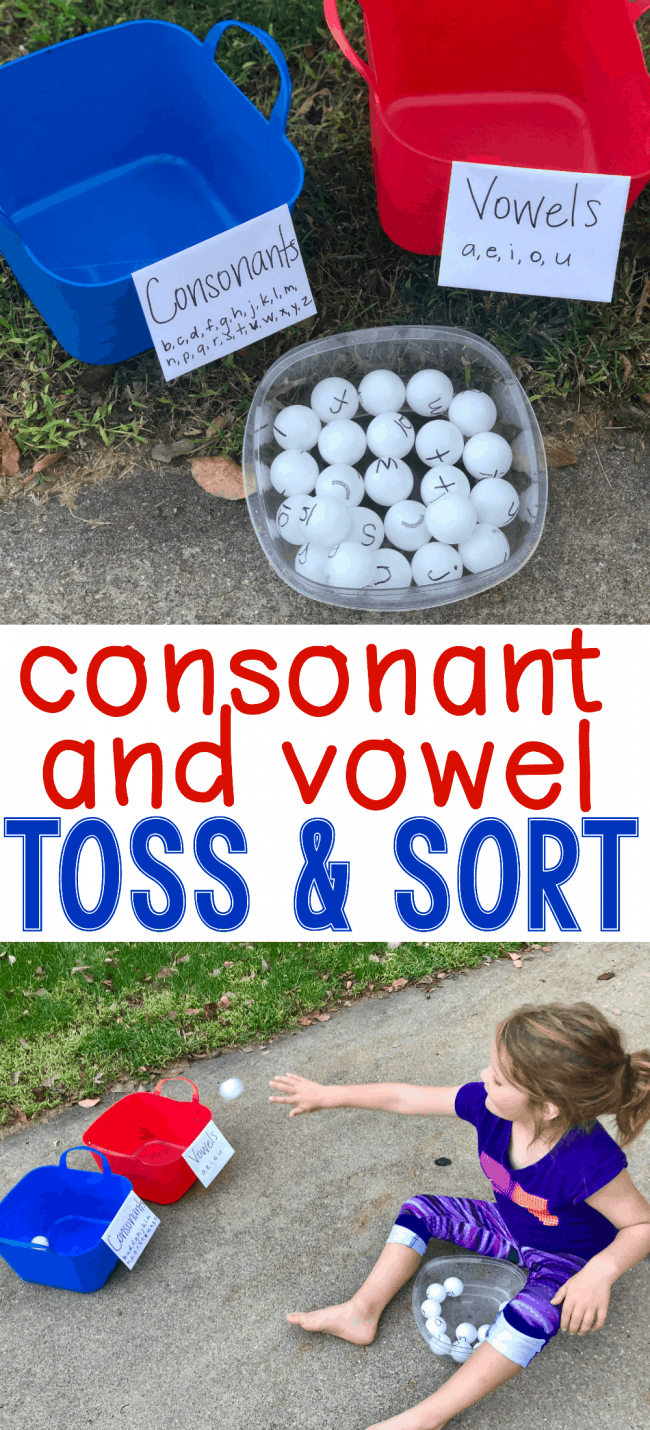 Consonant and Vowel Toss and Sort