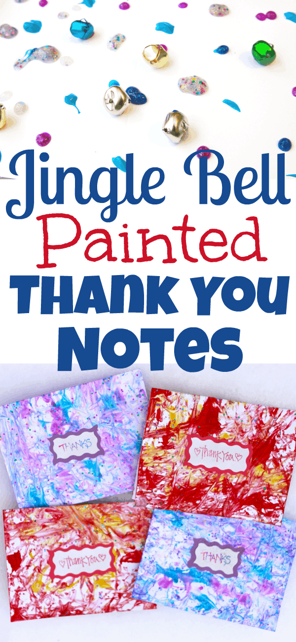 Jingle Bell Painted Thank You Notes