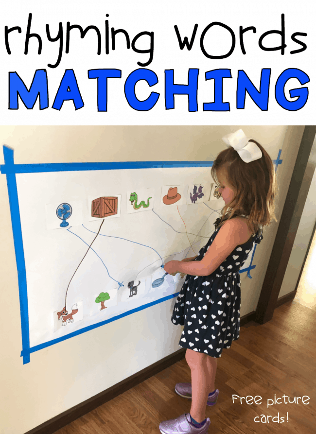 Rhyming Words Matching Activity