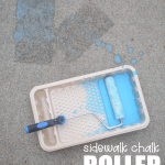 Sidewalk Chalk Roller Painting