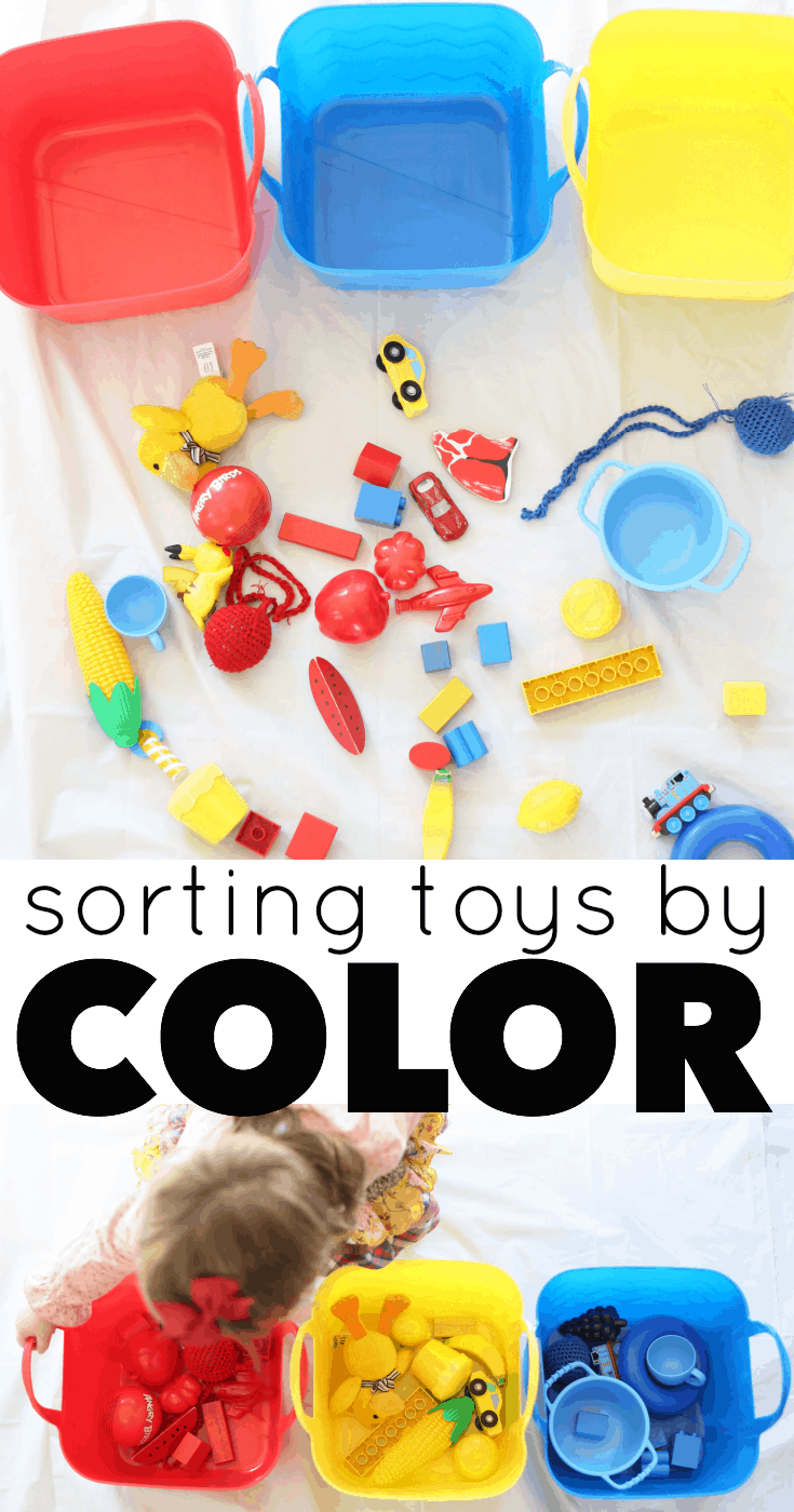 Sorting Toys by Color Activity for Toddlers I Can Teach My Child